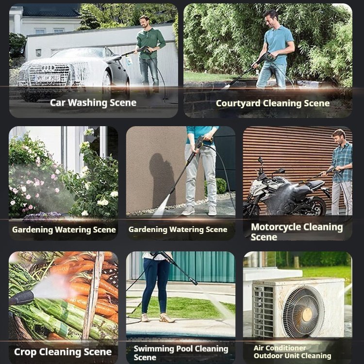 Outstanding High Pressure Washer Induction Motor Household Portable Car Washer With 25cm Commercial Explosion-Proof Water Pipe