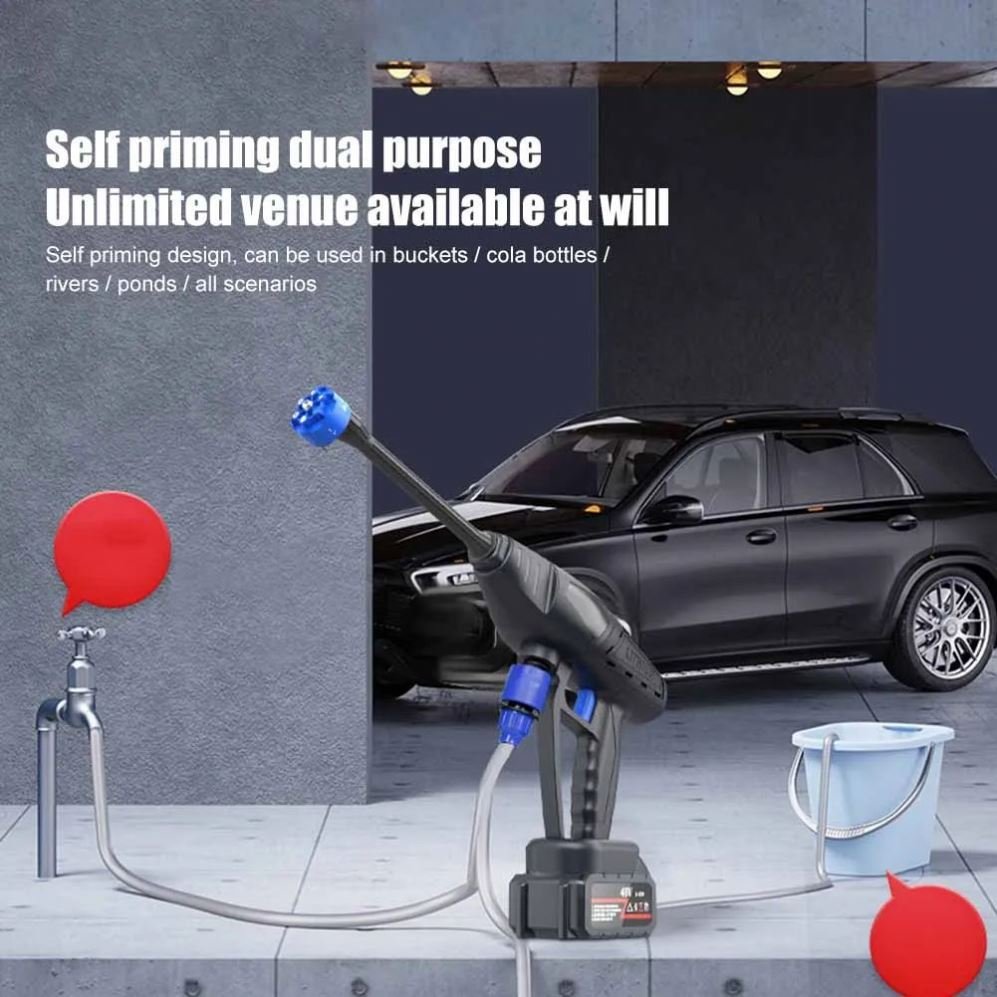 Portable Battery Powered Wireless Car Washing Cleaner Machine Cordless High Pressure Car Washer