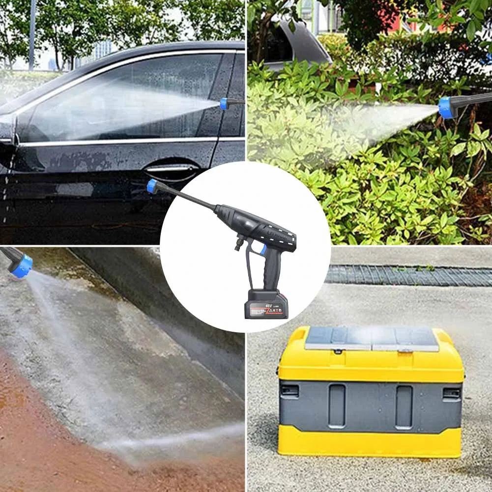 Portable Battery Powered Wireless Car Washing Cleaner Machine Cordless High Pressure Car Washer