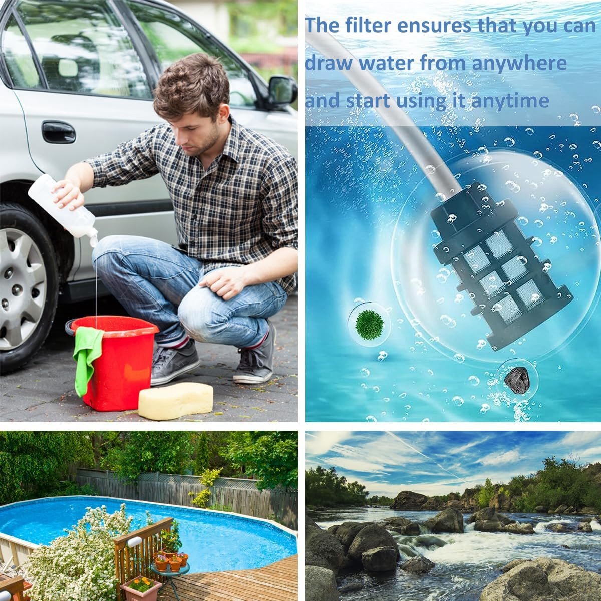 Portable Electric Battery Powered Automatic High Pressure Wireless Car Washer 6 in 1 Nozzle Cordless Pressure Washer