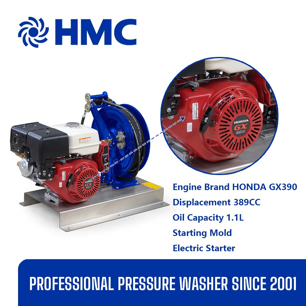 HMC Compact Stainless Steel Chassis High Quality Electric 276bar Japanese Engine Professional Washer Easy for Truck Loading