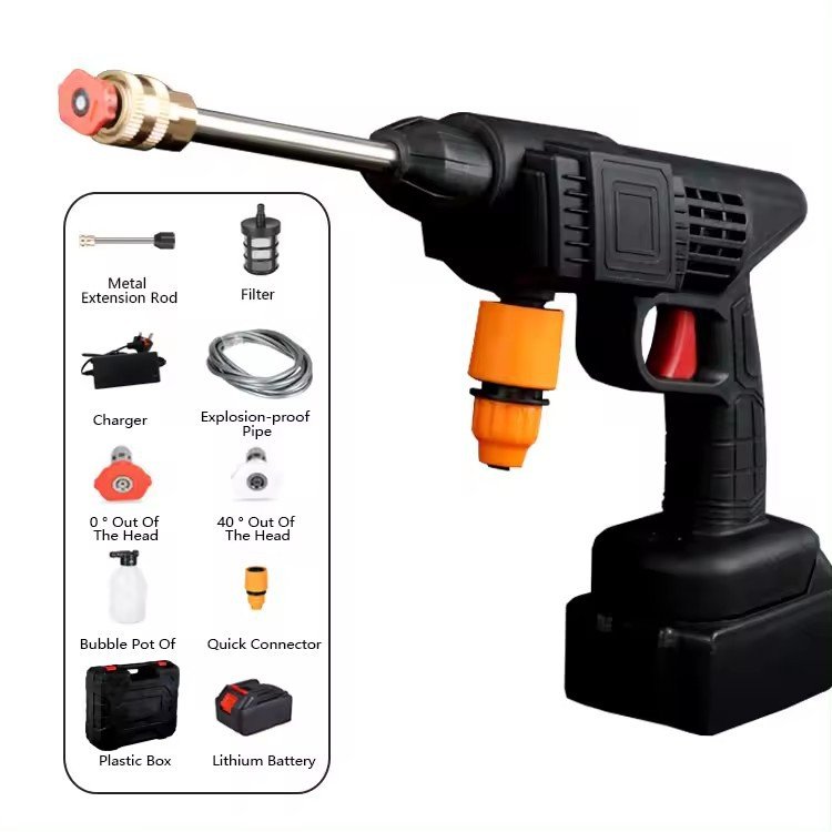 LARIX 48vf lithium car wash water gun home wireless portable electric car washer rechargeable gardening watering car washer