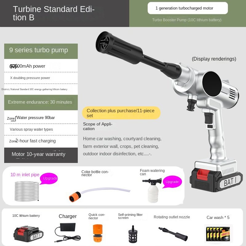 Wholesale Cheapest Price Mini Wireless 24V Volt Cordless Portable Wash Gun High Pressure Car Washer