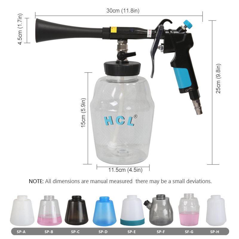 Professional Aluminum Car Interior Cleaning Gun Quick Connector High Pressure Washer with Tapered Nozzle