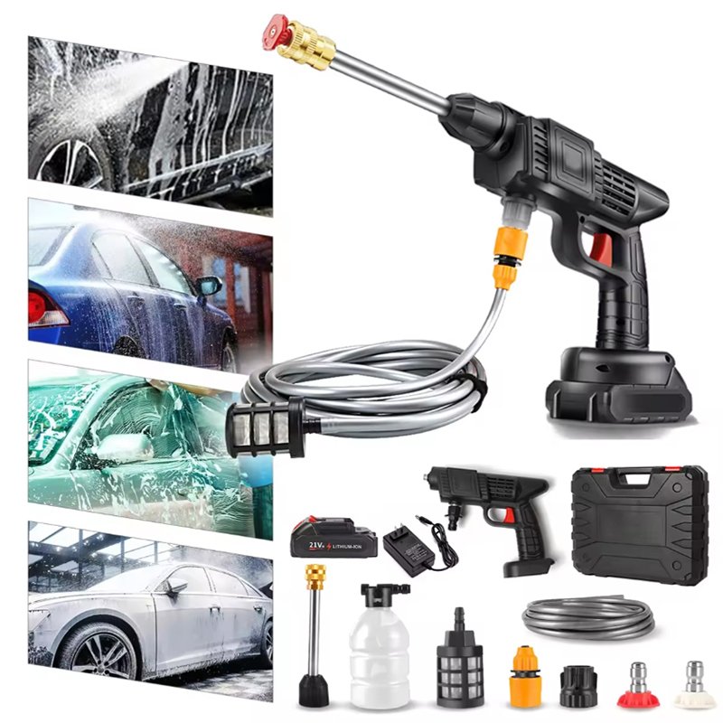 Car Washing Machine Water Spray Gun Car Wash Wireless Lithium Battery Portable High Pressure Car Washer Gun