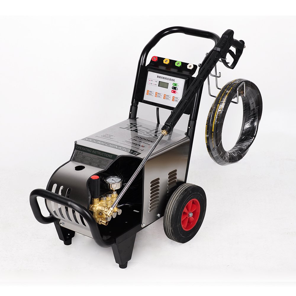 Electric Power Washer Pressure Wash Machine High Pressure Water Pump 55 Provide Ceramic Single Phase 150bar Long Gun 2.3m