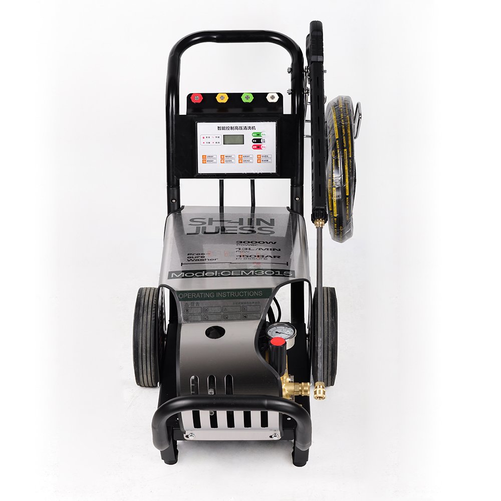 Electric Power Washer Pressure Wash Machine High Pressure Water Pump 55 Provide Ceramic Single Phase 150bar Long Gun 2.3m
