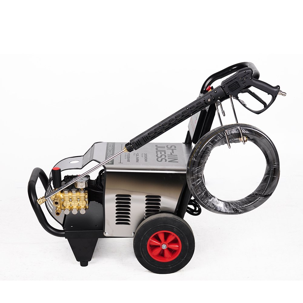 Electric Power Washer Pressure Wash Machine High Pressure Water Pump 55 Provide Ceramic Single Phase 150bar Long Gun 2.3m