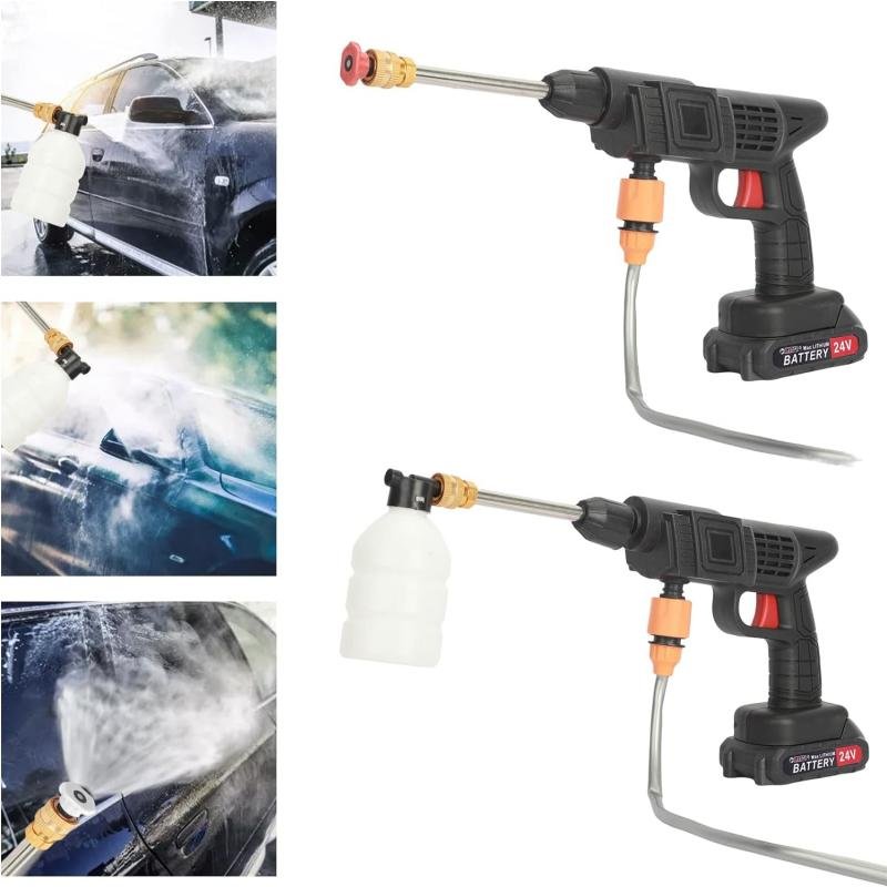 Lithium car washer high pressure cleaner 24V 48V High pressure water pump mini car washer With Lithium Battery