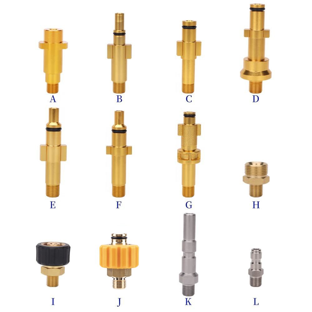 High pressure car washer Gerni Black&Decker connector snow foam lance Brass adapter foam cannon fittings