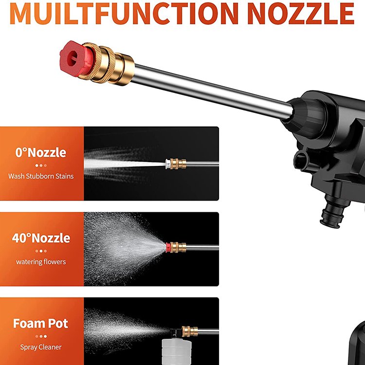 Hot Sale High Speed Motor Car Sprayer Gun Tool High Pressure Washer New Commercial Home Cordless Car Washing