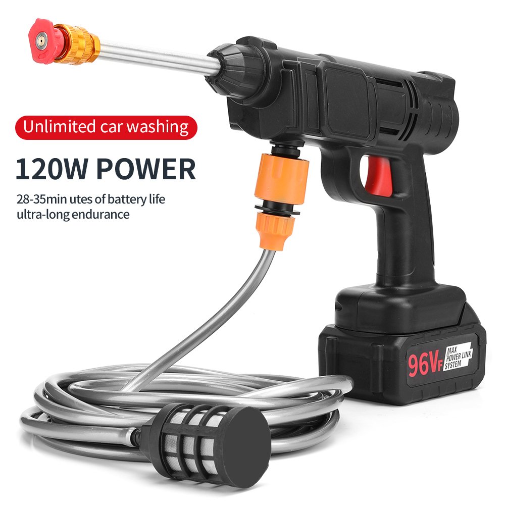 Portable Handheld High Pressure Power Cleaner Cordless Battery Car Washer with Watering Flowers Sprayer Gun