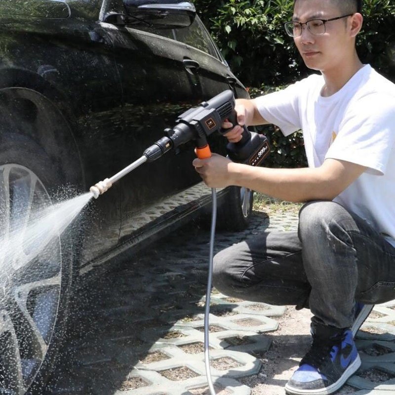 Portable 24V Powerful Cordless Car Washer Water Jet Spray Gun Pressure Washer