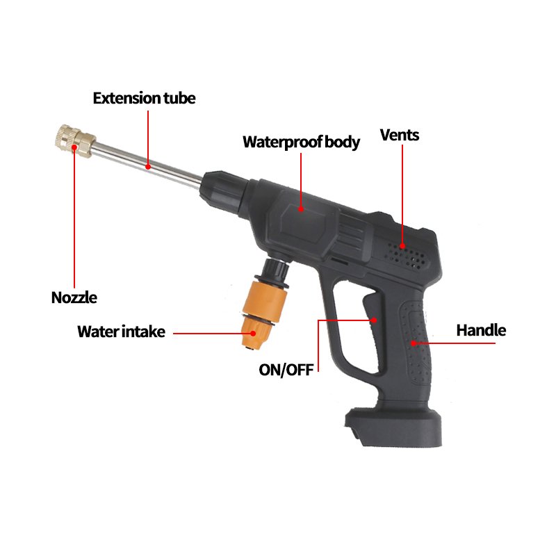 GOMAN Factory Hot Sale Washing GunLithium Battery Cleaning Water SprayPortable Car Washer