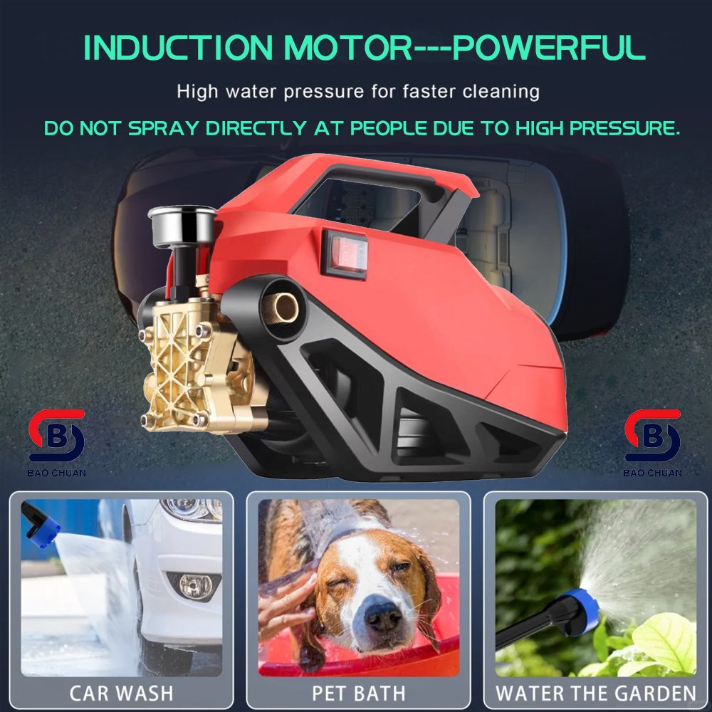 3000W 220-240V Car wash high-pressure water pump Car wash pump automatic cleaning machine Clean the air conditioner car washer