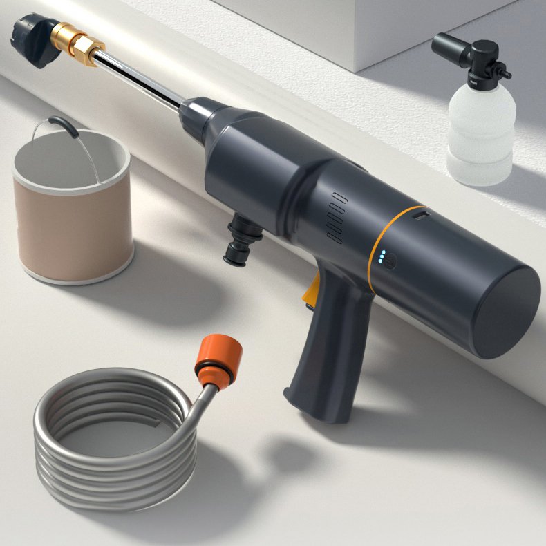 Portable High Pressure Car Washer Gun For Washing Cars Multifunctional Vacuum Cleaner Tyre Inflator Car Emergency Kit