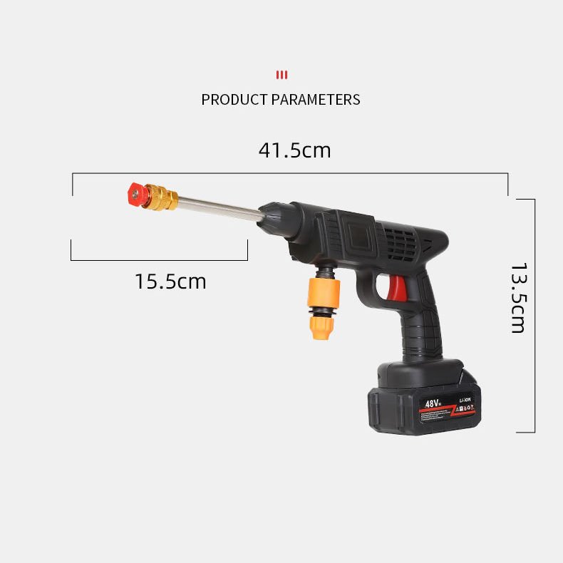 Car Washer High Pressure Portable Wash Gun 12V 24V 48V 96V Cordless Electric Cleaning Machine Lithium Battery Washer Spray Gun
