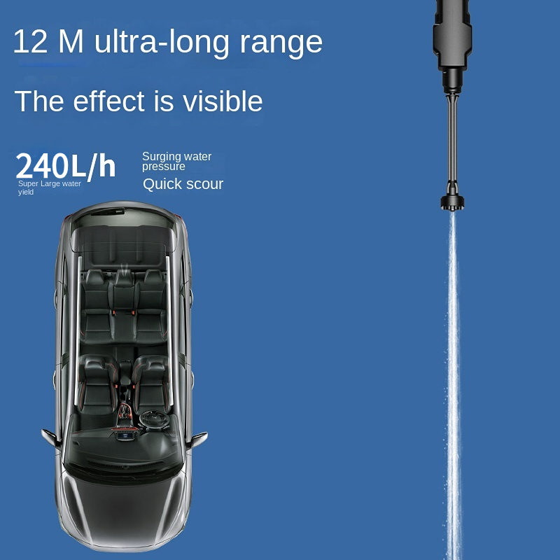 New Design Portable High Pressure Car Washer 48 V Pressure Washer Accessories Car Wash Equipment Car Washer,2 Batteries Optional
