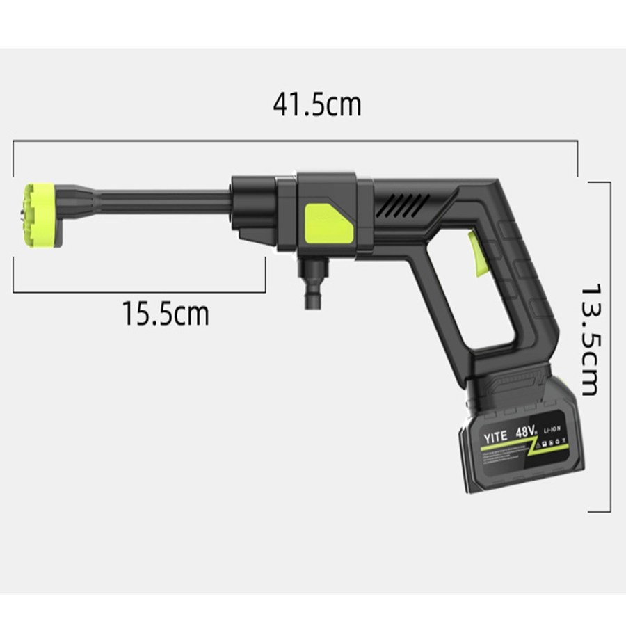 New Design Portable High Pressure Car Washer 48 V Pressure Washer Accessories Car Wash Equipment Car Washer,2 Batteries Optional