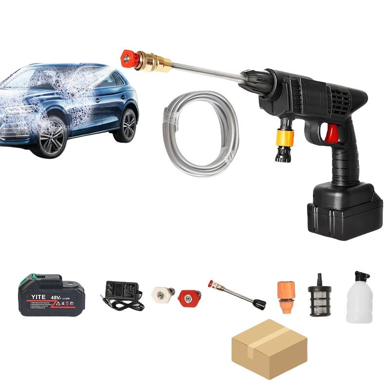 New 48v High Pressure Cordless Car Washer Wireless Spray Portable Water Gun Cleaning Machine For Irrigation With Lithium Battery