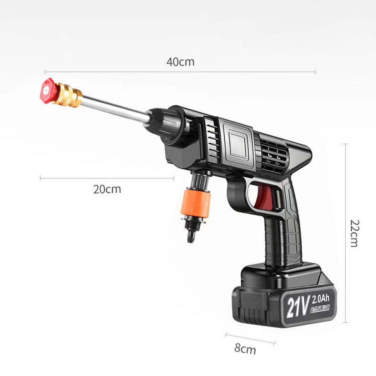 High Pressure Car Washer Portable Gun Surface Cleaner Jet Battery Wireless Car Washer