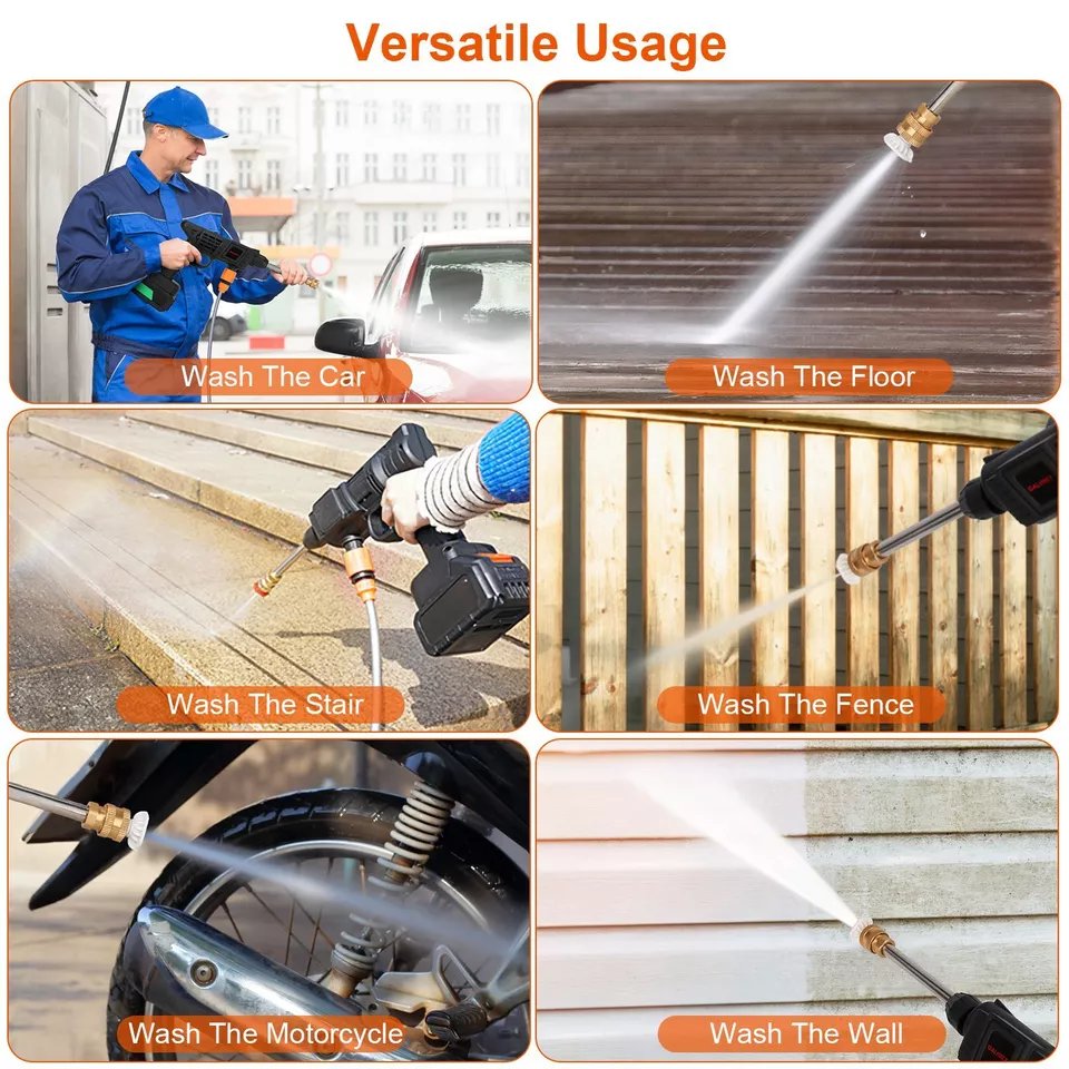 Wholesale Cheapest Price Mini Wireless 12V 24 V 48V Volt Cordless Portable Wash Gun High Pressure Car Washer