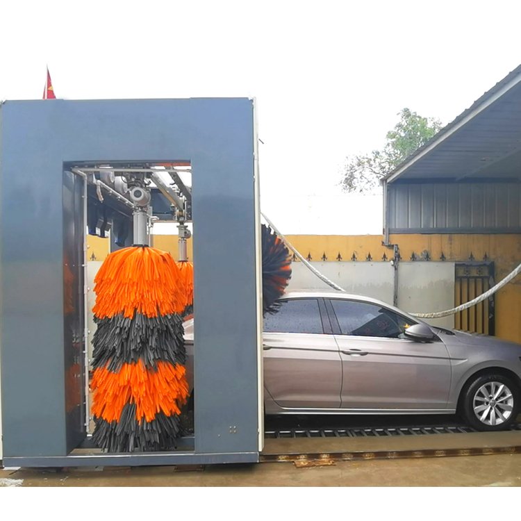 Professional manufacturer 5 brush wash rollover type bus and truck washing machine