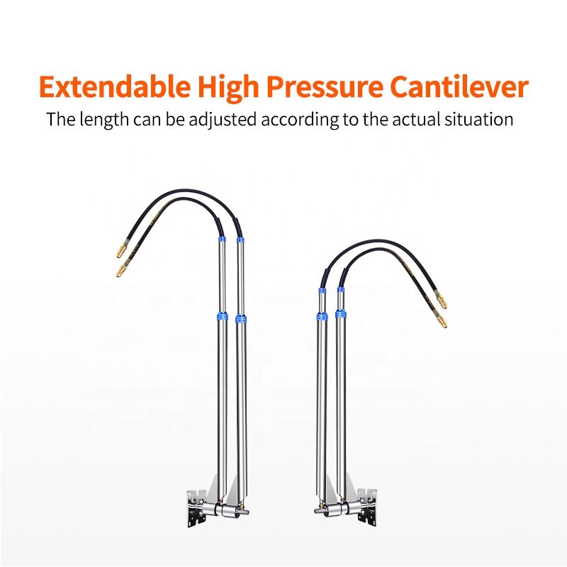 SPS Stainless Steel 360 Degree Rotating Cleaning Double Arm Extendable High Pressure Cantilever For Car Wash