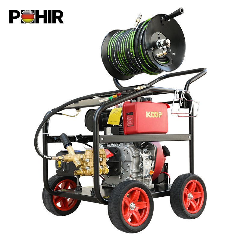 POHIR--1830D High Pressure Sewer Cleaning MachineDrain Cleaner Sewer Jetter Machines sewer dredge machine
