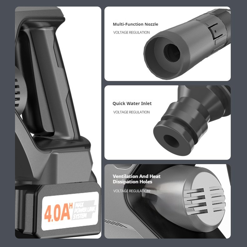 Durability Portable Pressure Washer with Rechargeable Battery 24V High Pressure Powerful Cordless Car Washer