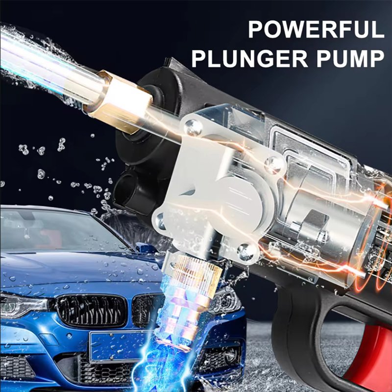 High Pressure Cordless Car Washer Wireless Spray Portable Water Gun Cleaning Machine For Irrigation With Lithium Battery*2