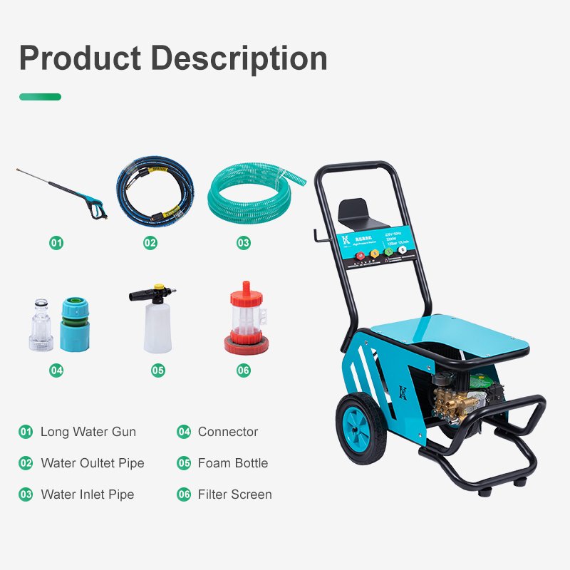 Power 230V Electric High Pressure Washer 105bar Portable Car Washing Machine for Sale