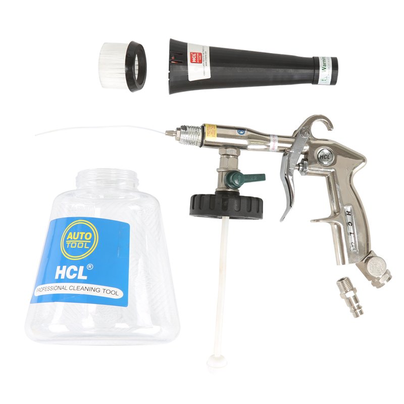 Pressure Car Washer Automobile Alloy Body Wash Water Tornador Cleaning Gun with Plastic Transparent Jar