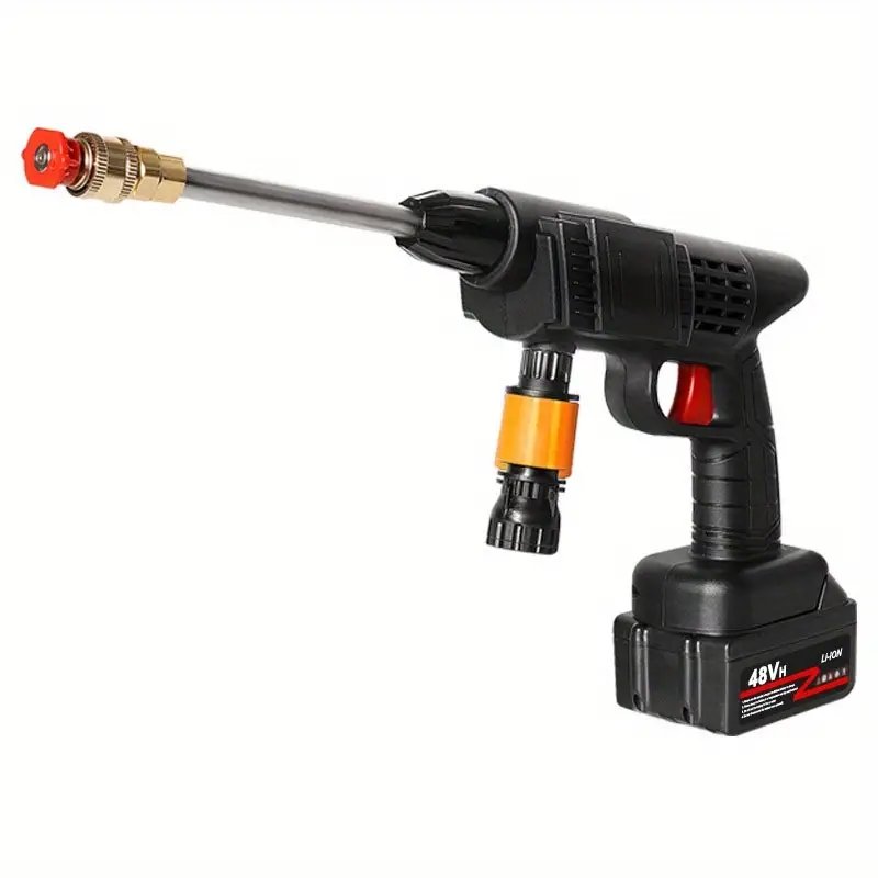 Wireless Portable Car Washer Set Car Cleaning Car Gun-like Wash Tool Kit Orange Plastic Set High Pressure
