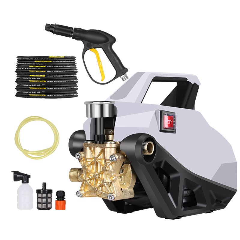 220V High Pressure Cleaner Car Washer Electric High Pressure Household Car Wash Machine Plunger Pump
