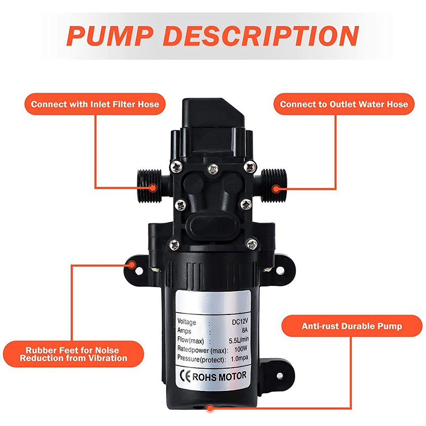 Portable High Pressure Car Washing Machine Self-priming Water Pump dc12v Car Washer