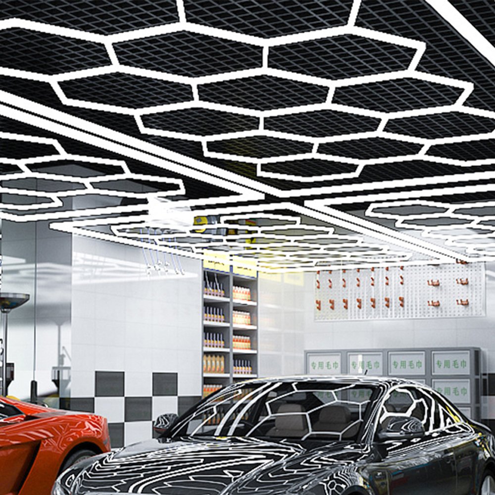 Factory Sell Hexagonal Led Light For Car Care Wash Room Led Garage Bay Ceiling Light Tool Working Led Light