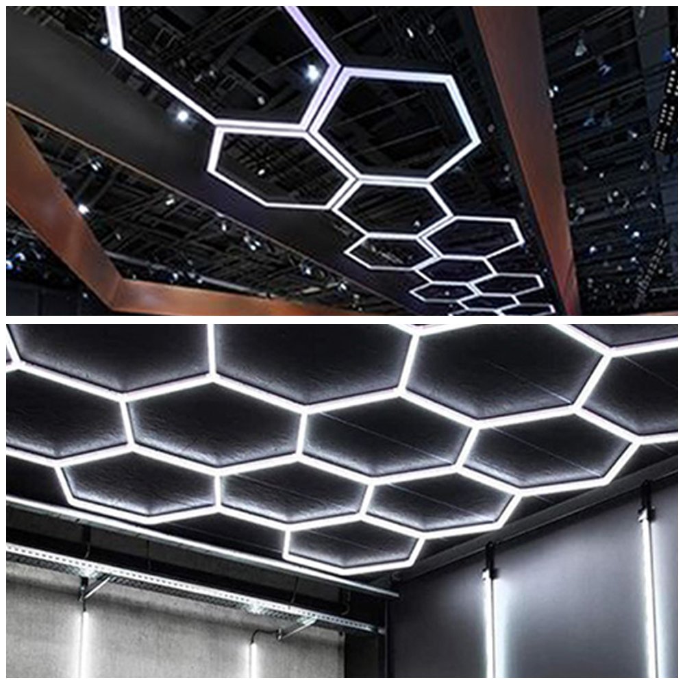 Factory Sell Hexagonal Led Light For Car Care Wash Room Led Garage Bay Ceiling Light Tool Working Led Light