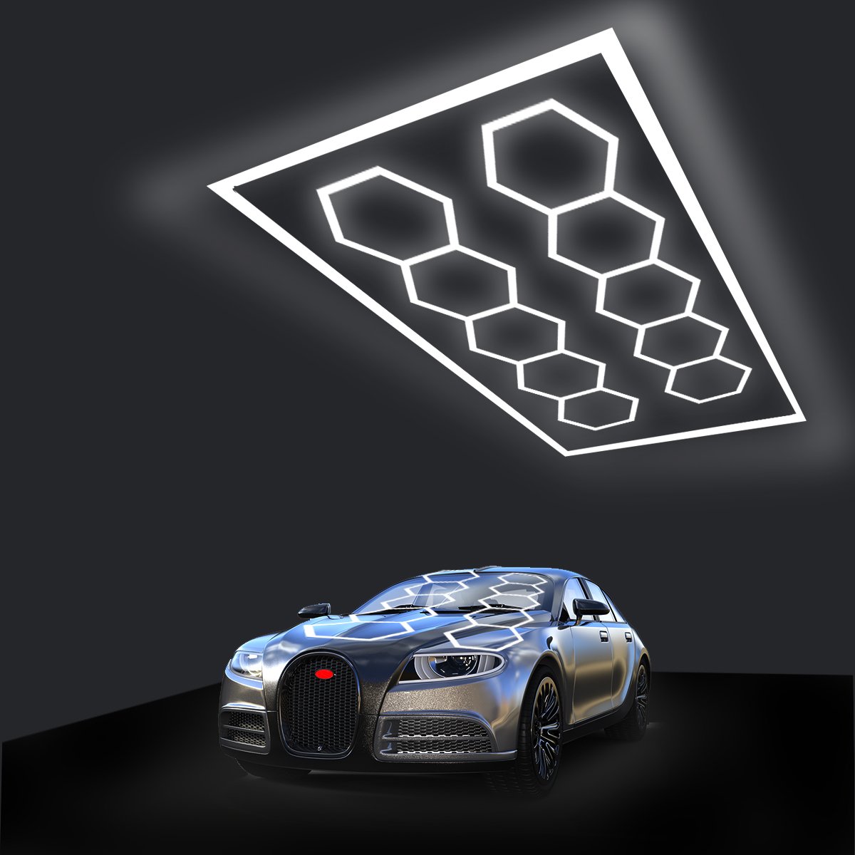 Factory Sell Hexagonal Led Light For Car Care Wash Room Led Garage Bay Ceiling Light Tool Working Led Light