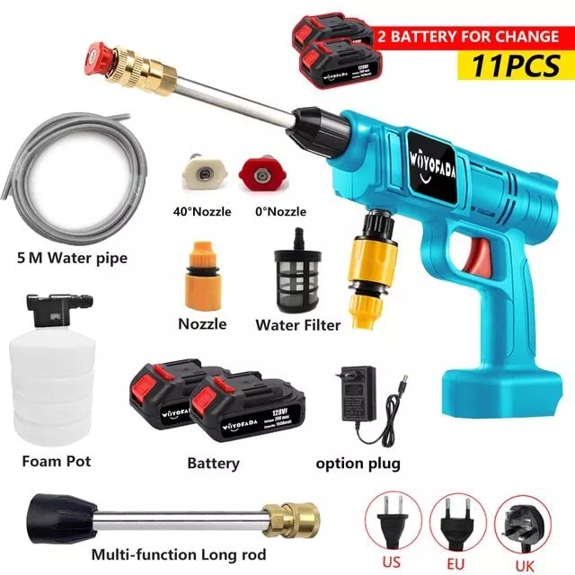 New Wireless High Pressure Car Washer Portable Car Yard Machine Water Cleaner Gun