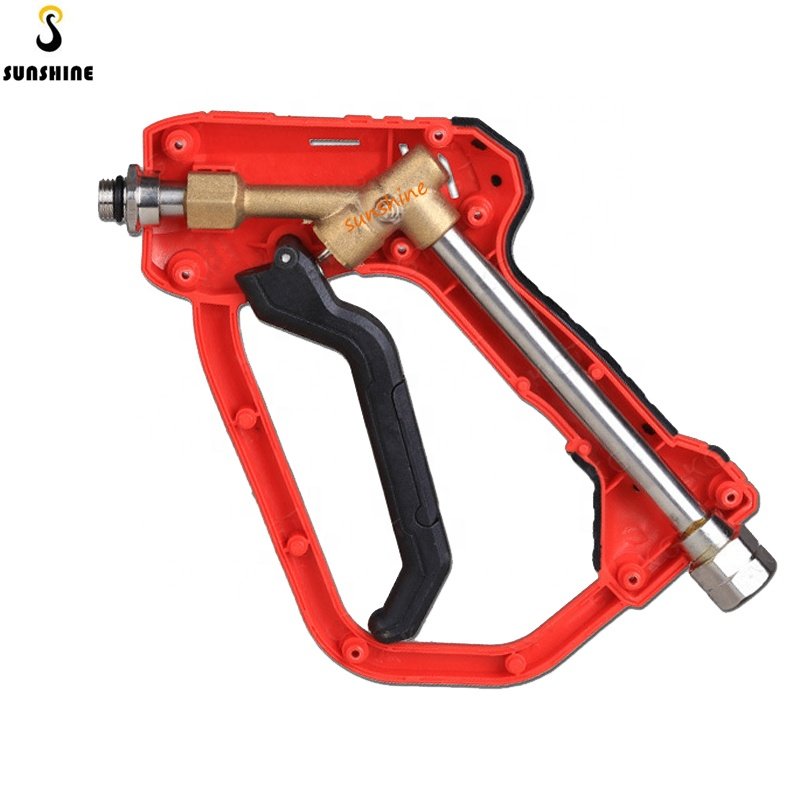 SS 280Bar High Pressure Washer Gun With Extension Rod 5 Color Nozzle Multifunctional Adapter Quick Plug Fitting For Car Washing