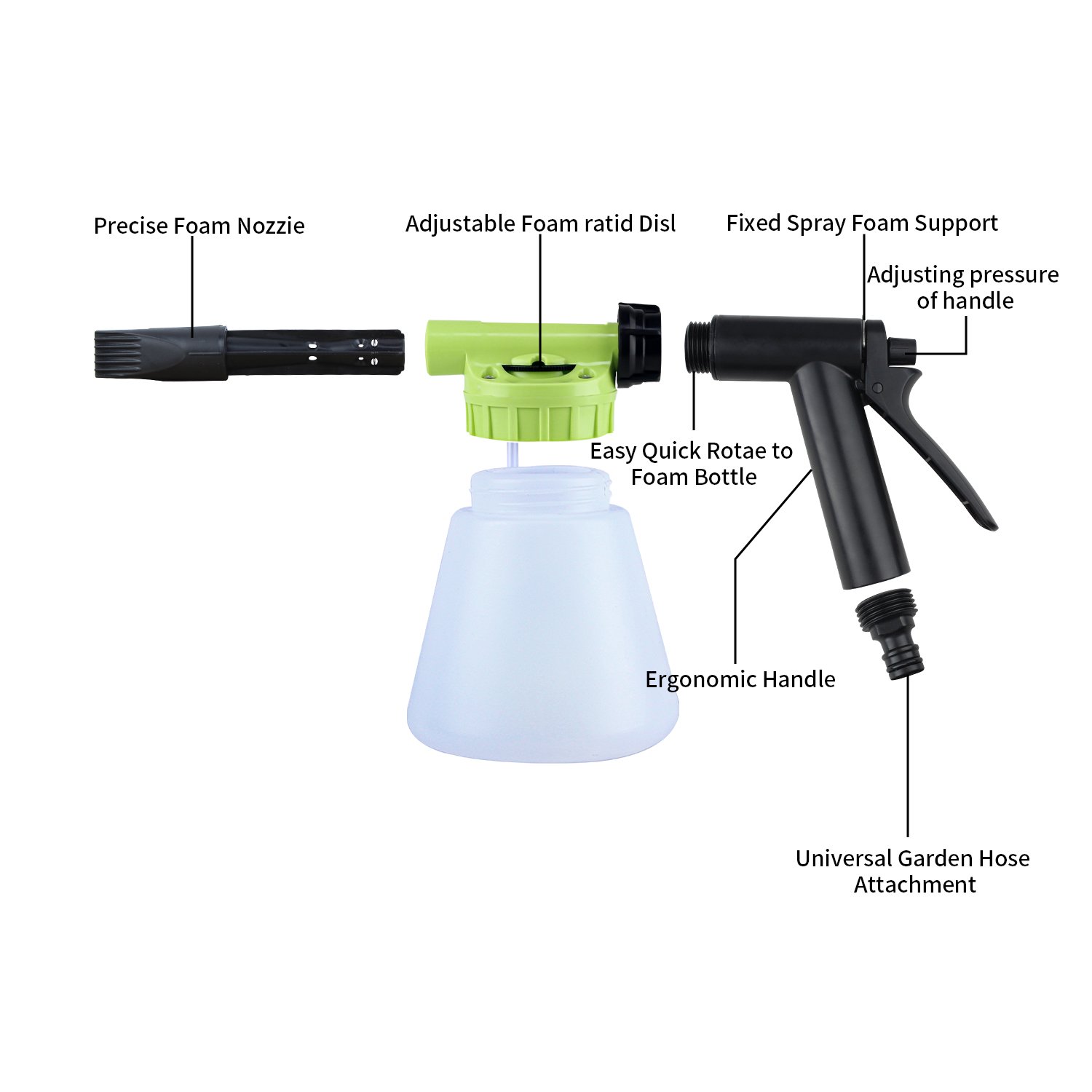 garden hose car wash soap snow foam gun sprayer cannon