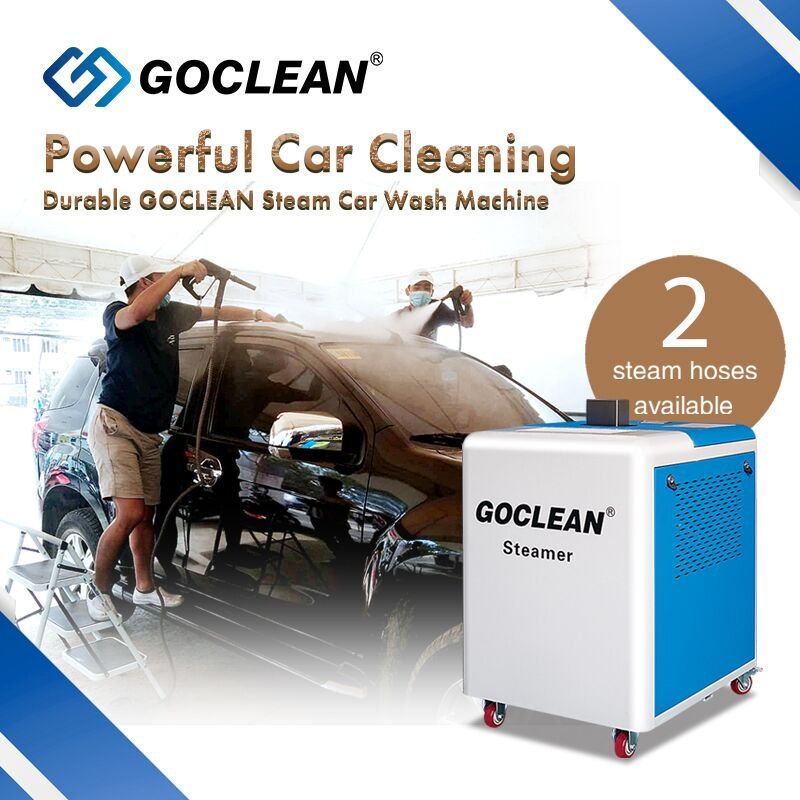 Steam Car Wash Machine Injector Extractor Car Washer 16 Bar 0.5l/hour GOCLEAN 6.0 220V/48V Lifetime 120 Kgs 17L