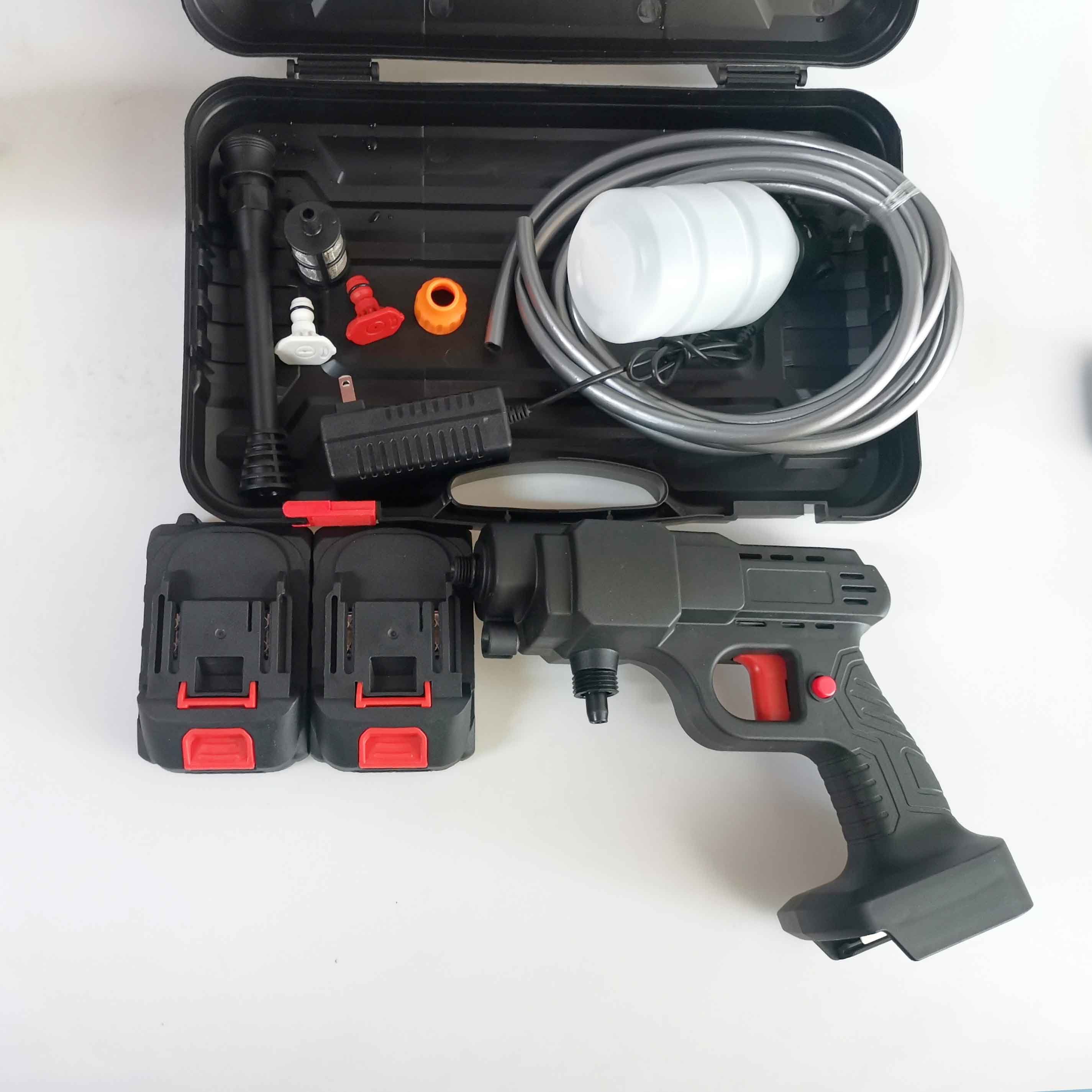 21V Lithium Battery Cordless Car Washer Machine Wireless Car Wash Gun Portable Car Pressure Washer