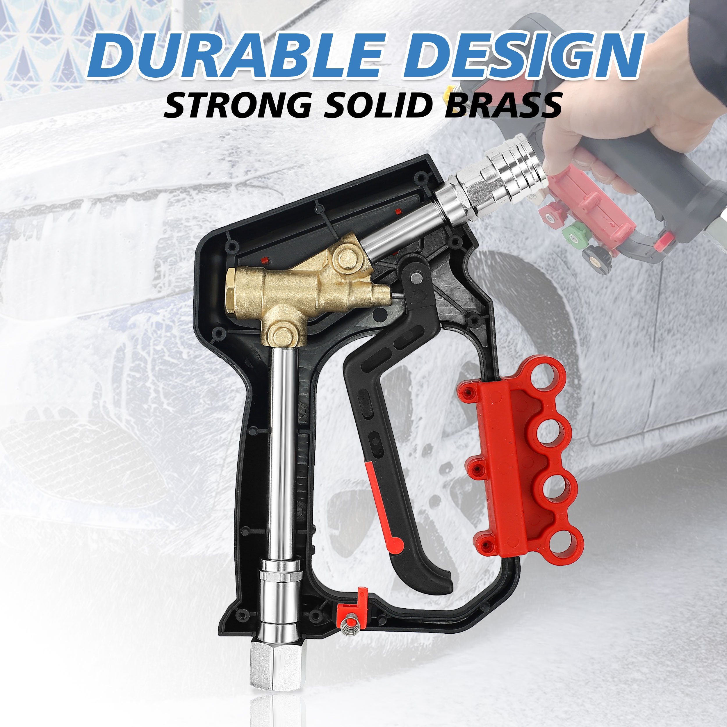 Pressure Washer Short Gun Swivel Power Washer Trigger Gun With Locking Handle 360 Rotation Car Wash Gun