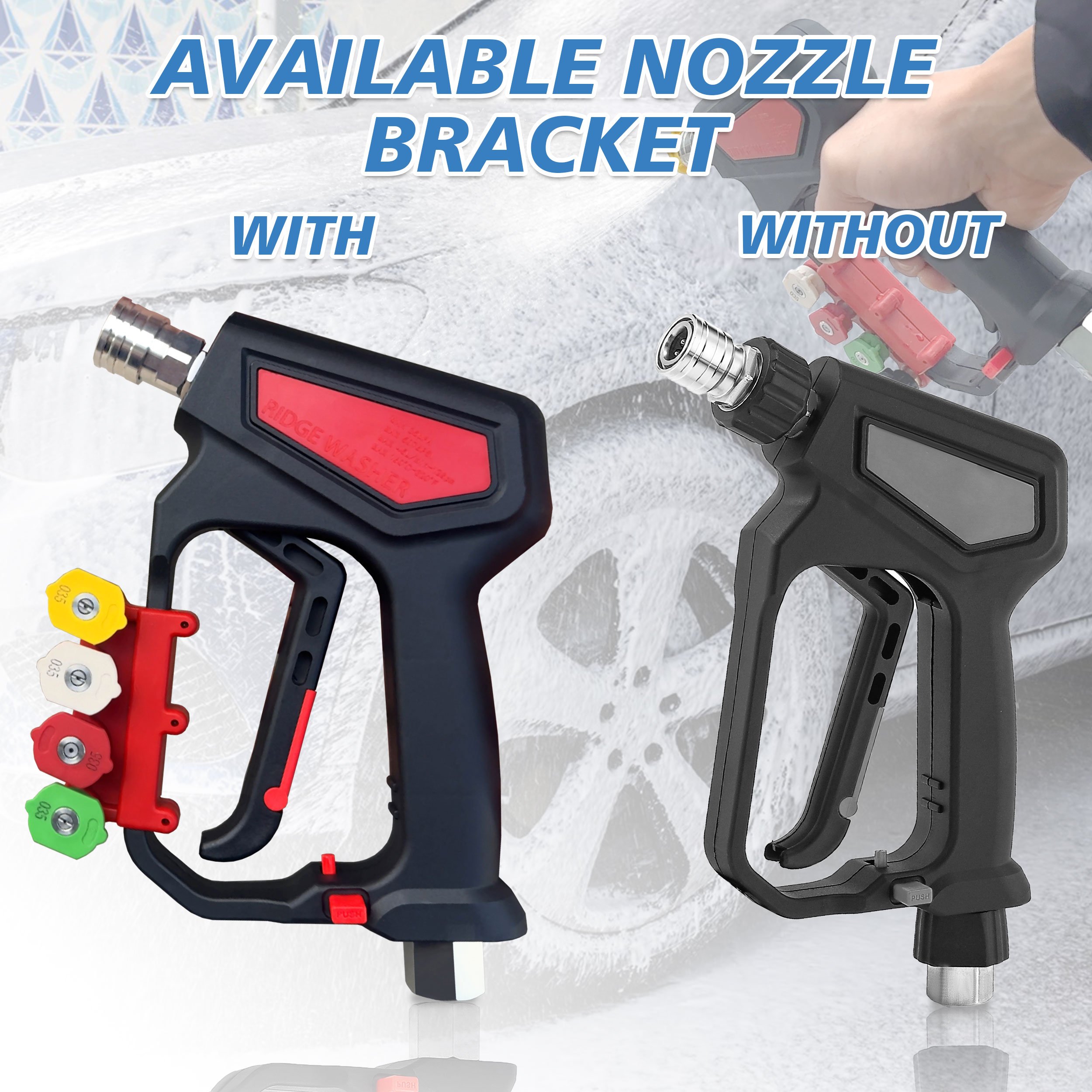 Pressure Washer Short Gun Swivel Power Washer Trigger Gun With Locking Handle 360 Rotation Car Wash Gun