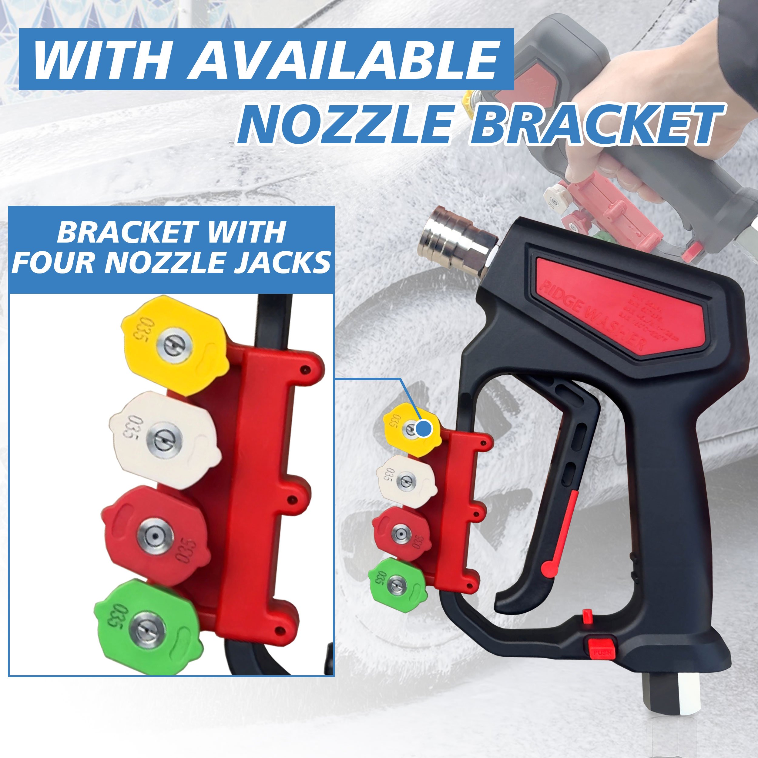 Pressure Washer Short Gun Swivel Power Washer Trigger Gun With Locking Handle 360 Rotation Car Wash Gun