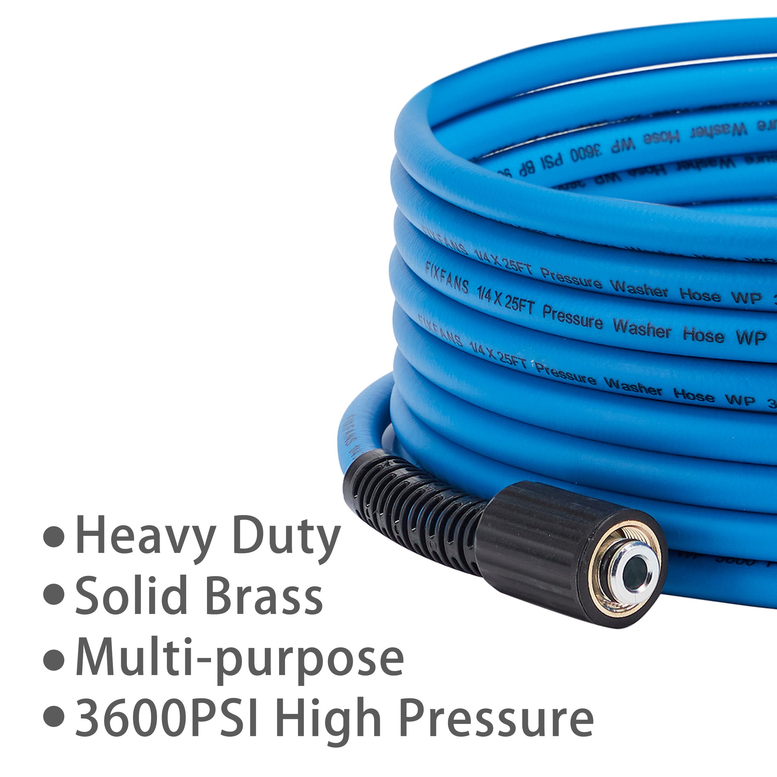 25 Ft High Pressure Washer Hose Blue Power Replacement Extension Hose Compatible With M22 Fittings