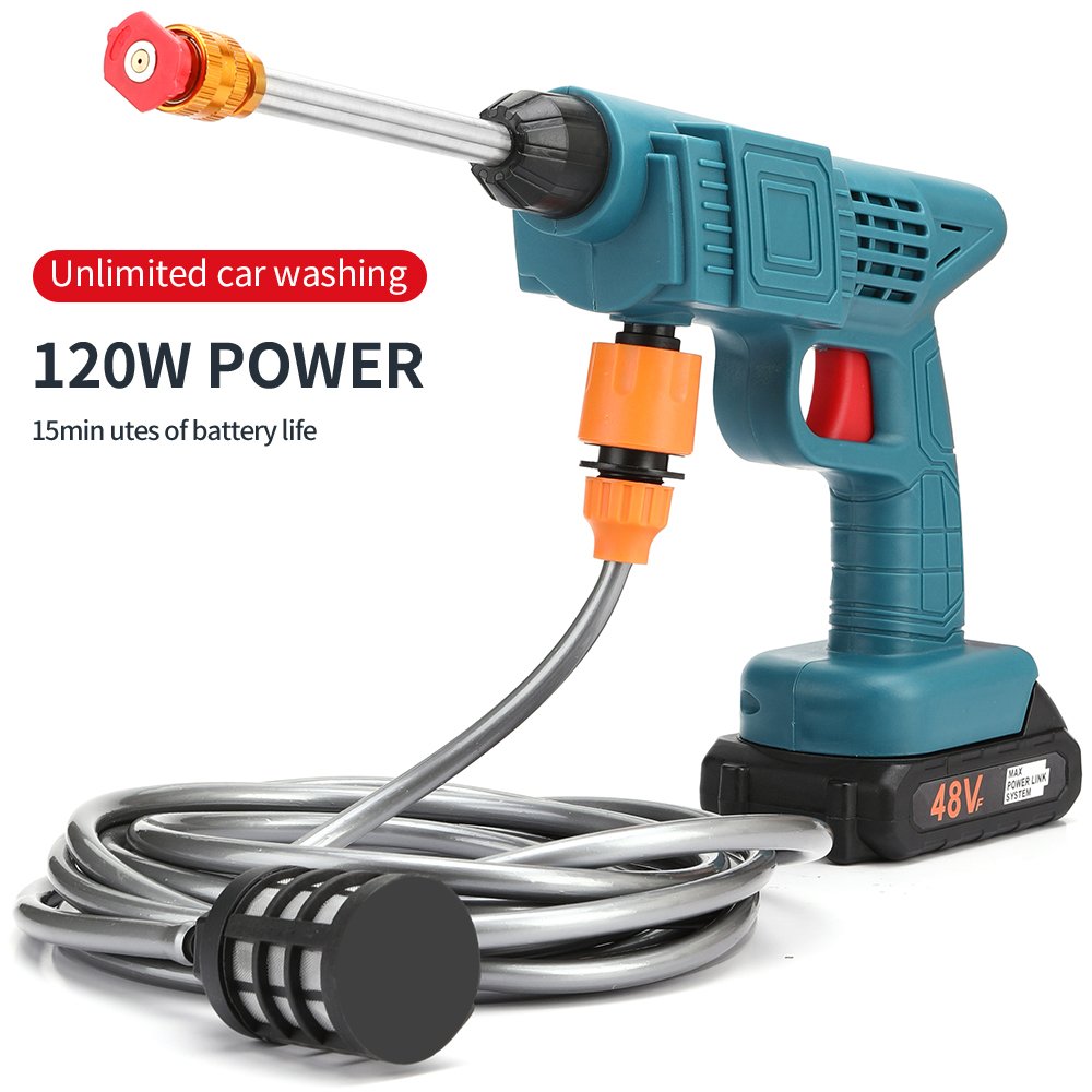 Portable Cordless Car Washer with Lithium Battery Wireless Car Wash Gun Targeted Pressure Washer Machine