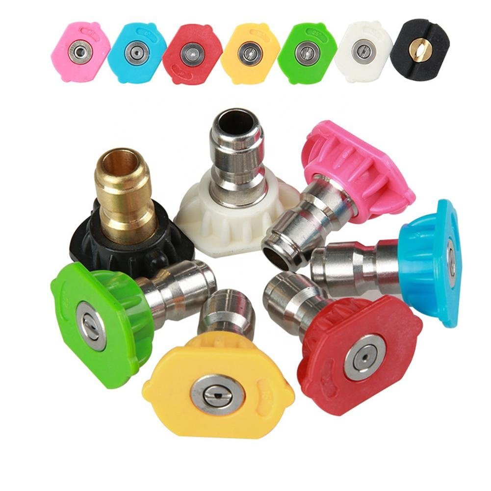 7pcs 1/4 inch Quick Connect High Pressure Washer Gun Spray Nozzle Tips 4000 Psi Cleaning Accessories Lance